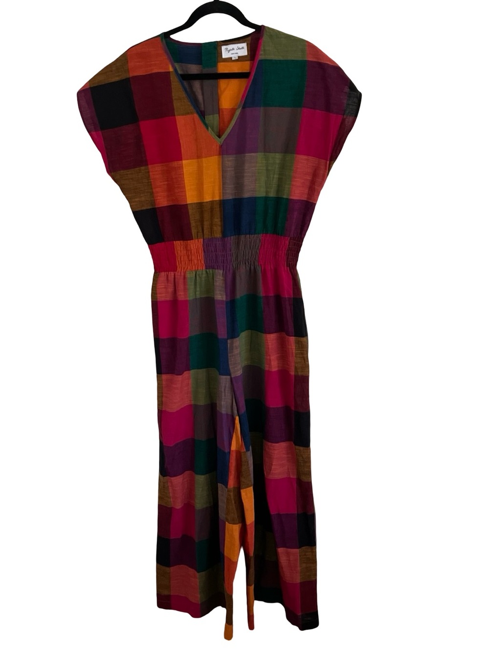 Rujuta Sheth Marie Cinch Jumper Jumpsuit in Multi Chex Large